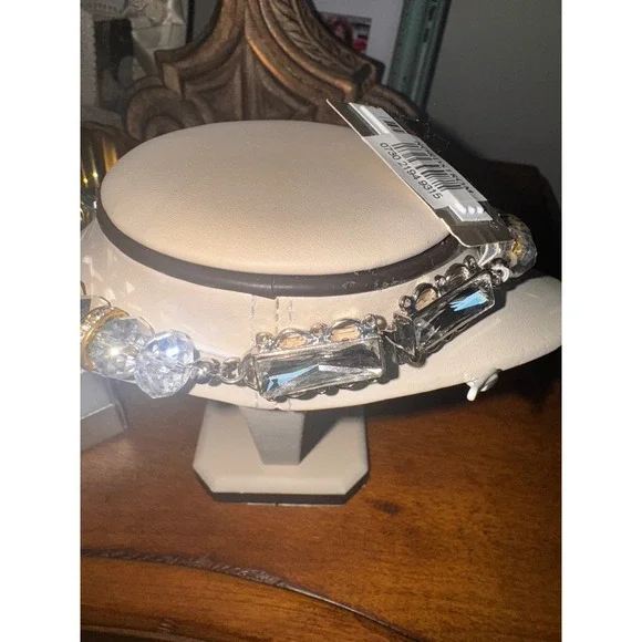 Nordstrom Crystal‎ Bead Necklace Gold Tone Accents Statement Jewelry - Picture 6 of 6